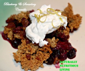 1blueberry and strawberry crumble