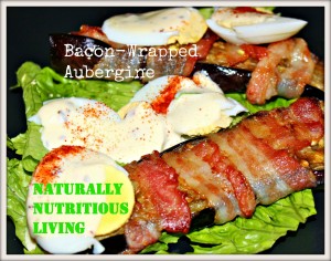 bacon wrapped aubergine