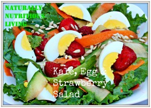 Kale, Egg and Strawberry Salad